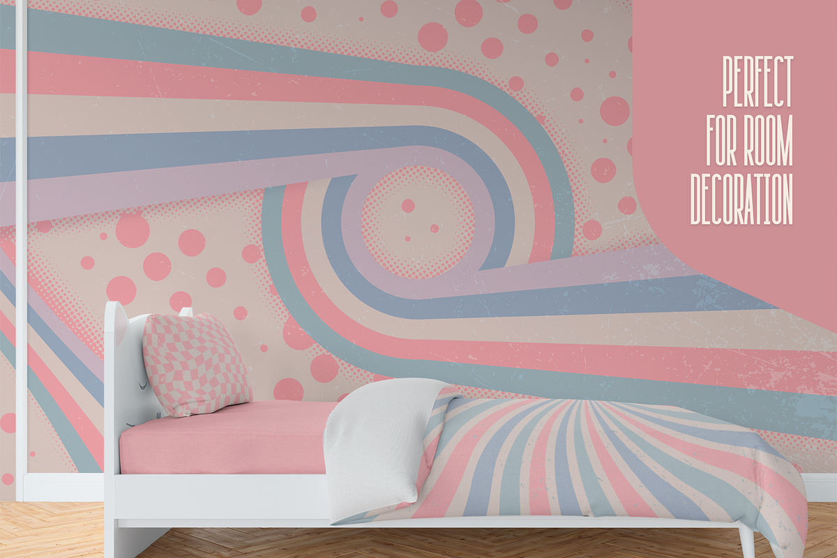 Retro Wallpaper Vector Patterns, a Wallpaper Graphic by PaolaroiDesign (Photo 3 of 6)