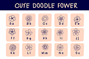 Cute Flower Doodle, a Symbol Font by Sirinart (Thumbnail 2 of 9)