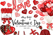 HUGE Valentine's Day Clipart Bundle, an Illustration by Elle P. Studio (Thumbnail 1 of 3)