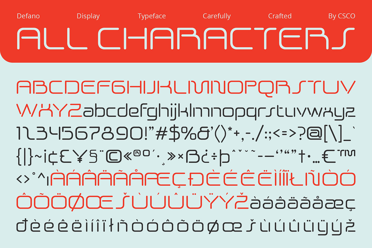Devano – Futuristic Font, a Sans Serif Font by Craft Supply Co. (Photo 8 of 8)