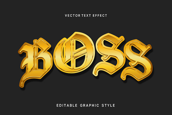 Gold Gothic Elegant Text Effect preview 4