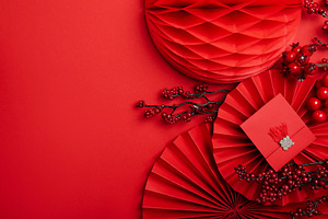 Concept of Happy Chinese new year, space for text
