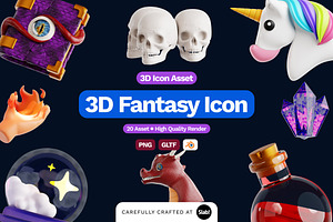 3D Fantasy Icon