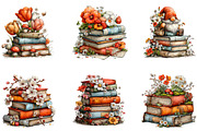 Whimsical Spring Books Stack Clipart, an Illustration by CreationArt (Thumbnail 6 of 7)