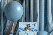 Boy birthday invitation card mockup, an Advertising Mockup by Blush Roses Print (Thumbnail 5 of 8)