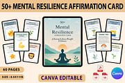 50+ Mental Resilience Affirmation, a Stationery Template by Designmela01 (Thumbnail 1 of 6)