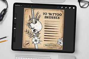 70 Tattoo Brushes for Procreate