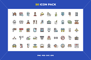 Accommodation icons, an Outline Icon by Wencory (Thumbnail 1 of 2)