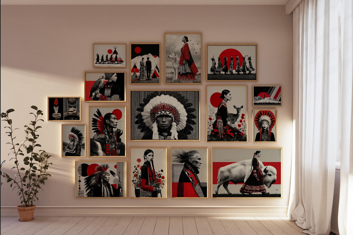 Native American Spirit Wall Art Set, an Illustration by PrintablesByFranklyn (Photo 2 of 8)