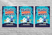 Cartoon Halloween Party Flyer Set, a Flyer Template by Aiyari Graphic (Thumbnail 3 of 3)