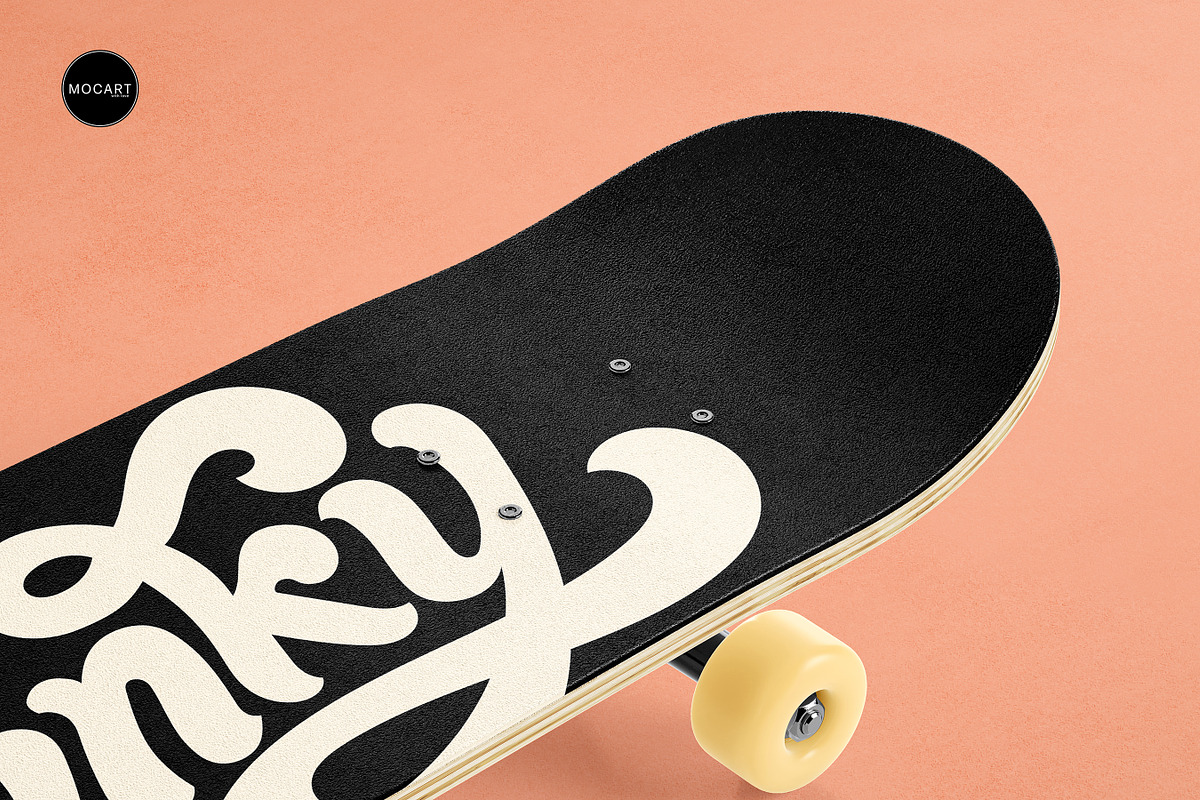 Skateboard Mockup Set v1, a Merchandise Mockup by Mocart (Photo 8 of 18)