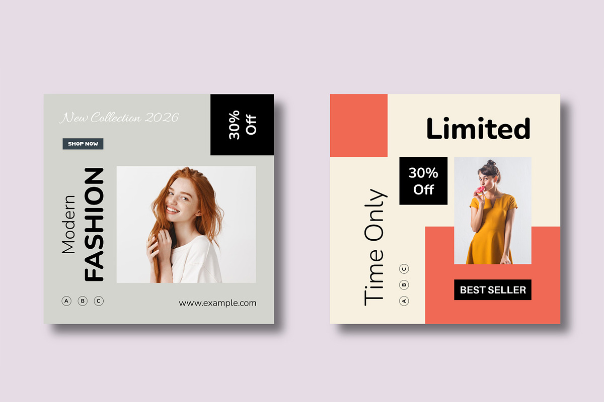 Modern Fashion Social Media Template, a Social Media Template by MightyDesign (Photo 3 of 8)