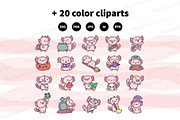 Axolotl Halloween Clipart Set, a Seasonal Illustration by Palau (Thumbnail 10 of 12)