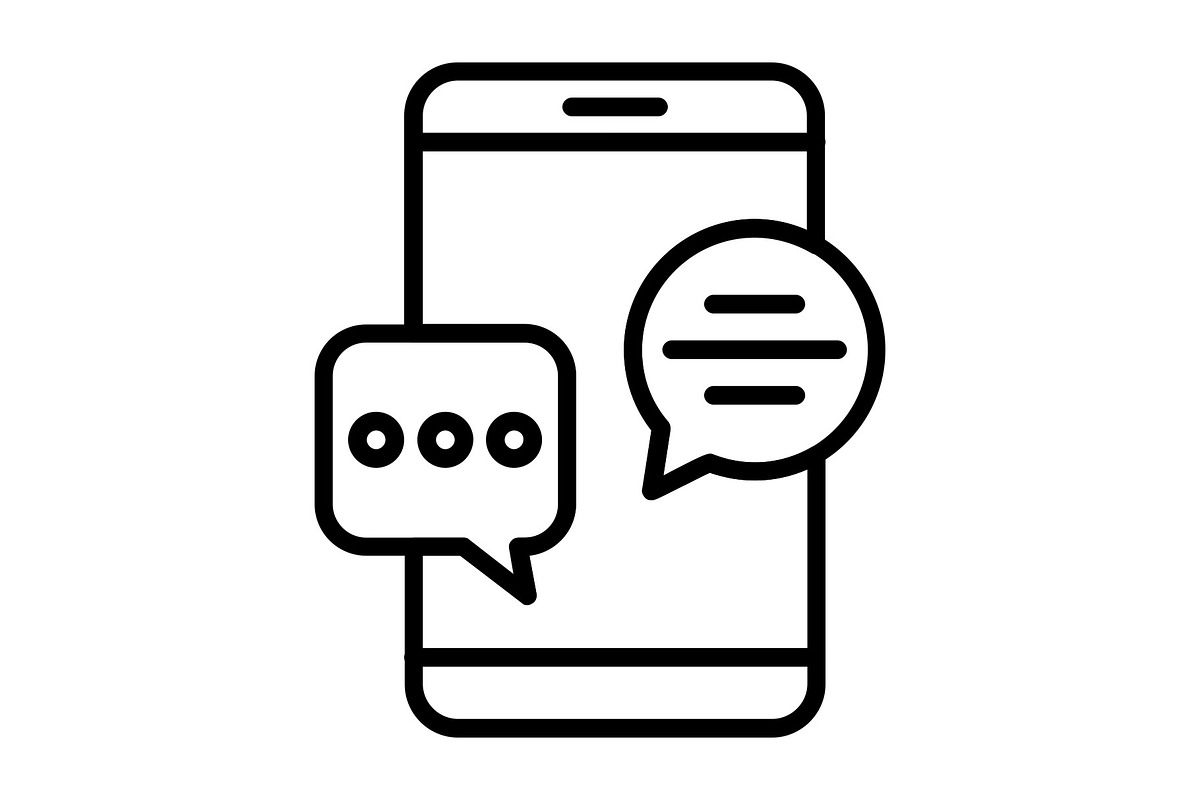 Speech Bubble Line Icon, an Icon by Pexelpy
