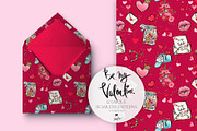 Valentine Doodles Seamless Patterns, a Pattern Graphic by KaramfilaS (Thumbnail 13 of 19)