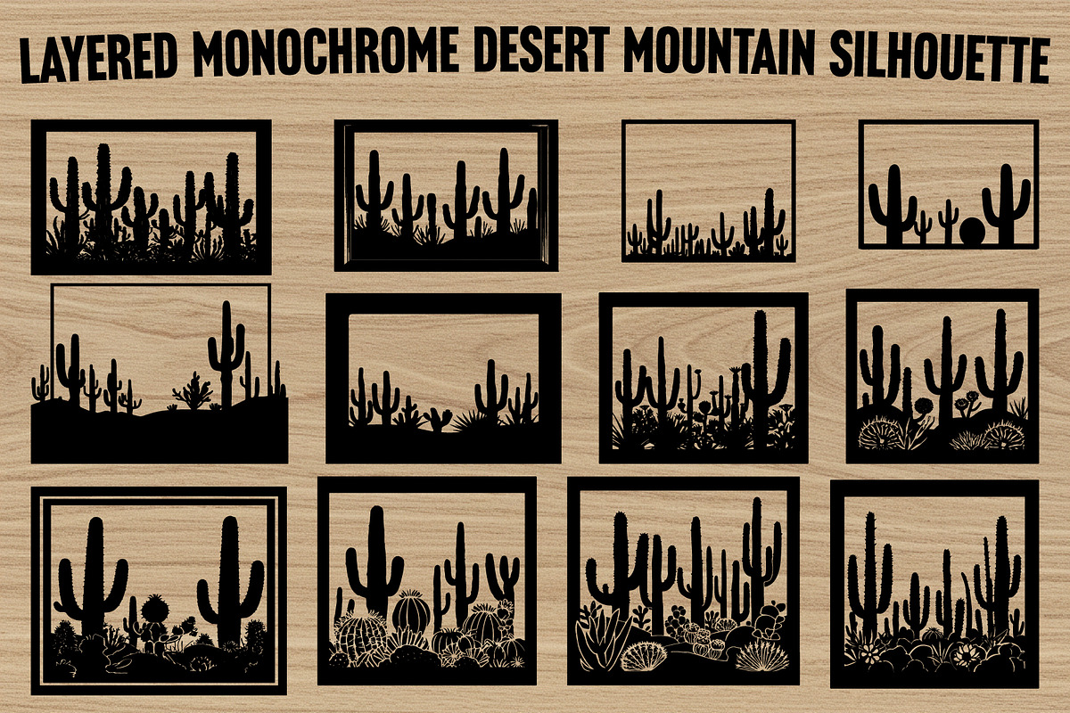 Monochrome Desert Nature Silhouette, an Illustration by BIPLOB EXPERT