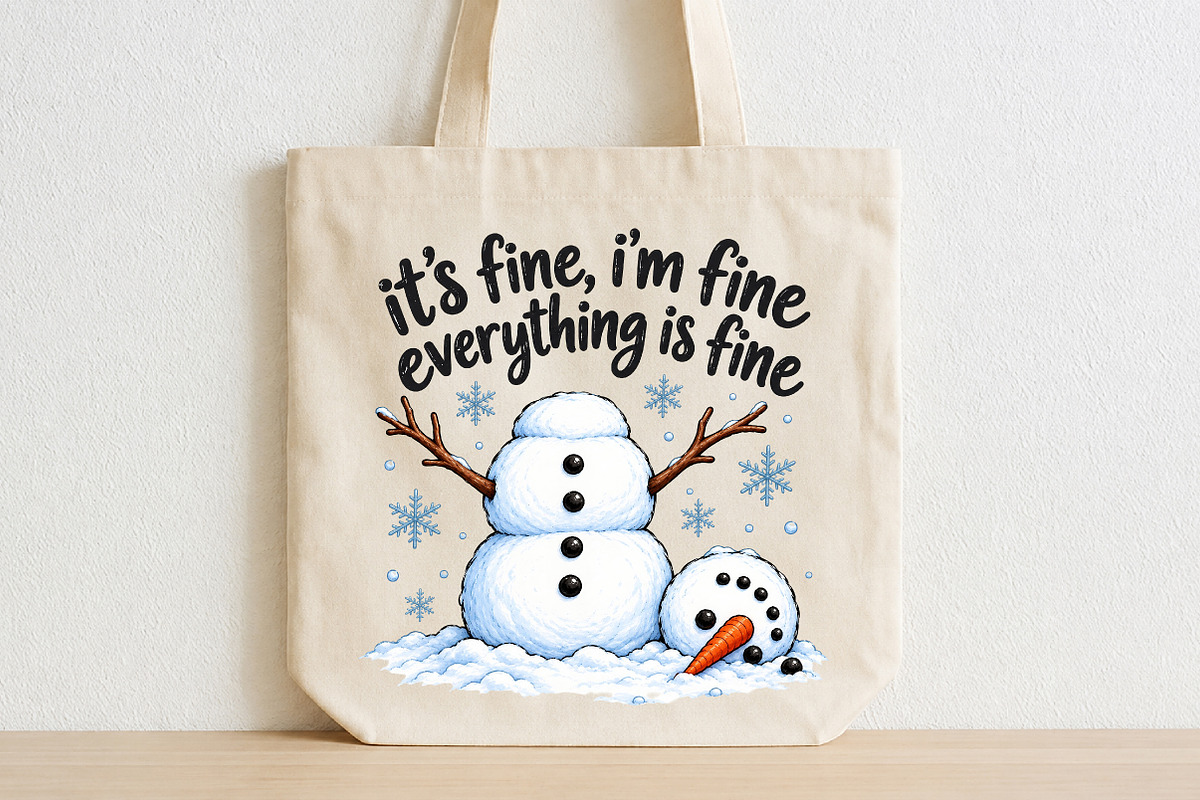 Funny Winter Snowman Christmas PNG, a Seasonal Illustration by CraftArtStudio (Photo 2 of 4)