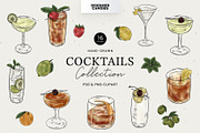 Cocktail Clipart Illustrations, an Object Graphic by DesignerCandies (Thumbnail 1 of 4)