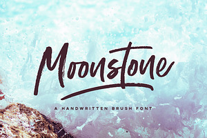 Moonstone Brush Font