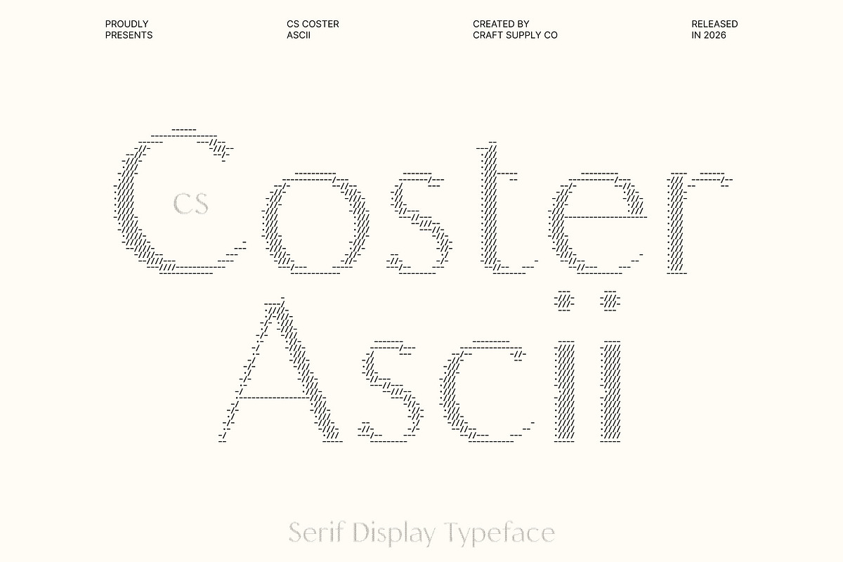 CS Coster Ascii, a Sans Serif Font by Craft Supply Co. (Photo 1 of 8)