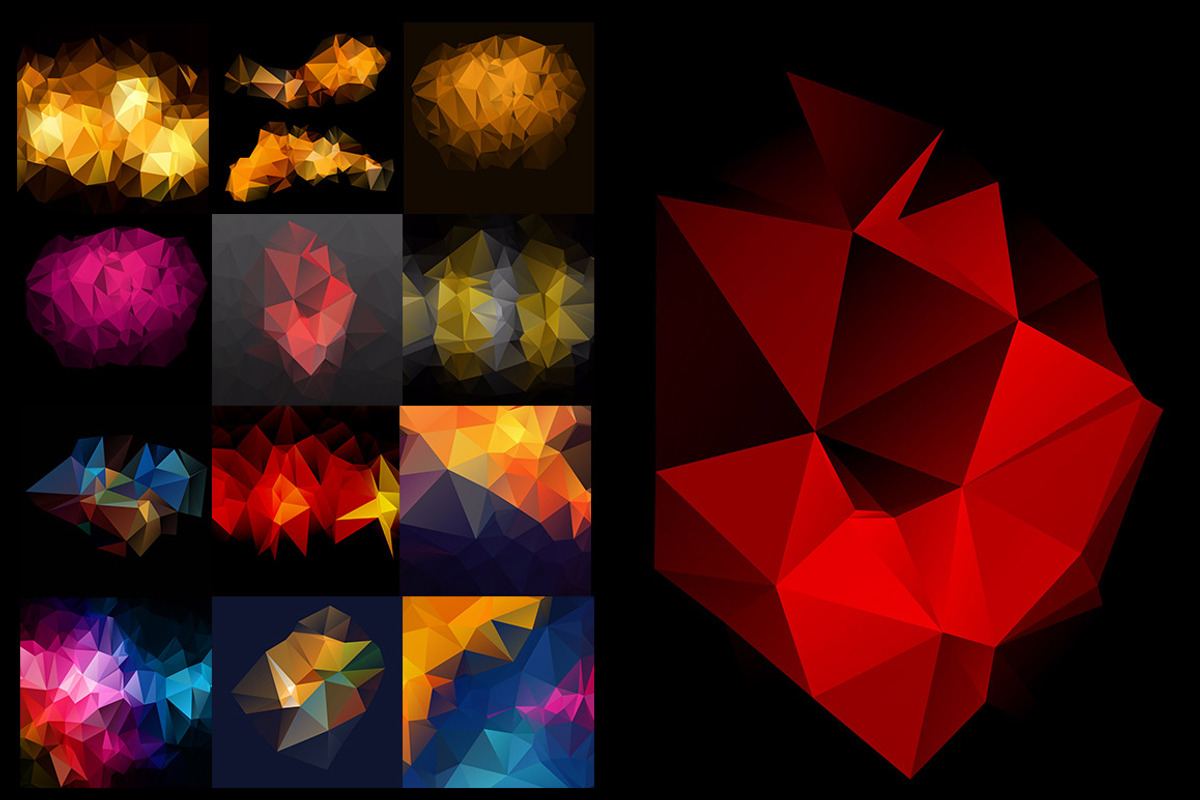 Over 60 Polygonal Background, a Pattern Graphic by Beerlogoff (Photo 4 of 4)