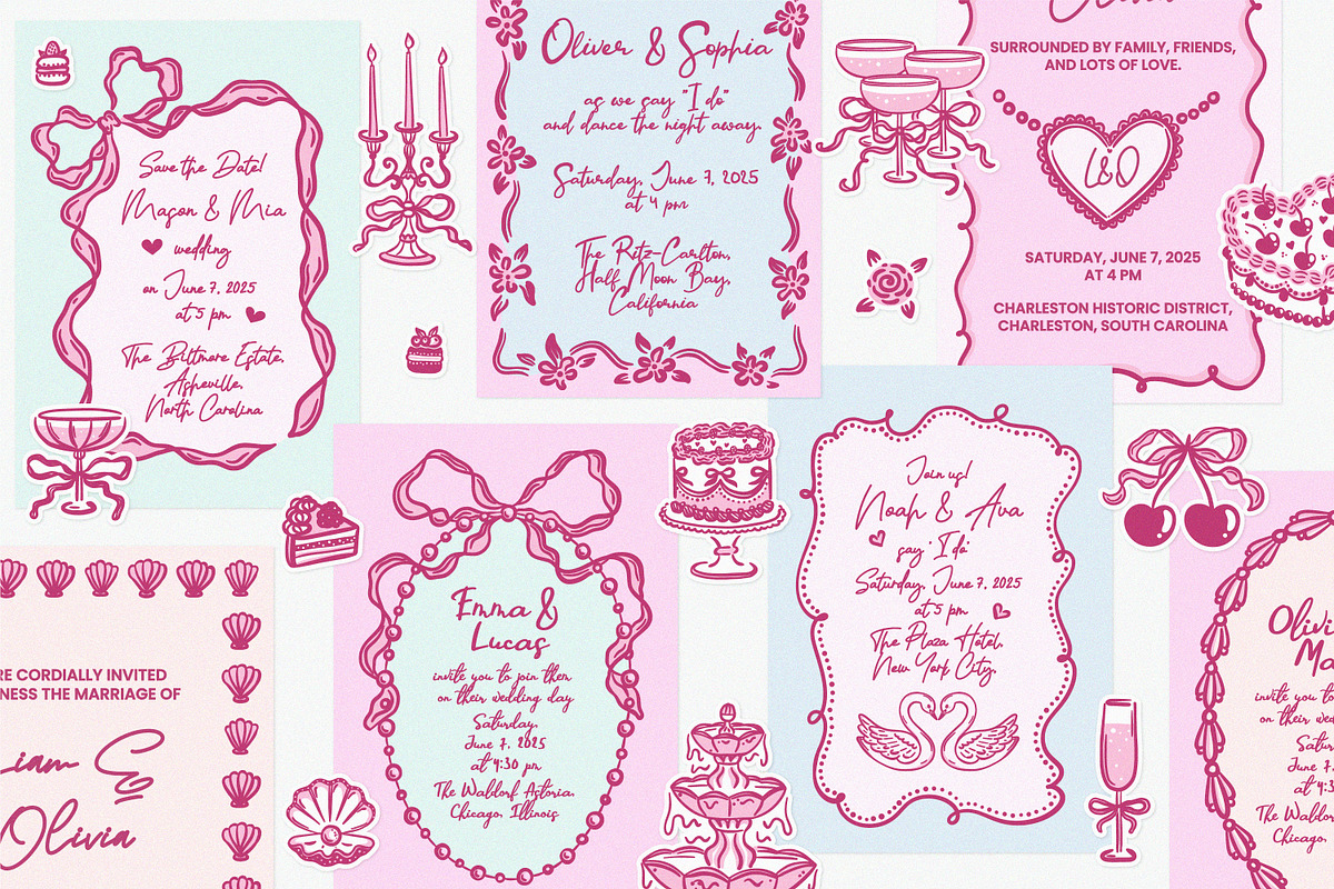 Elegant Hand Drawn Frames & Clip Art, an Object Graphic by Leila Divine (Photo 3 of 17)