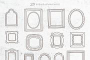 Vintage Frames Vector Cliparts, an Object Graphic by Panna Limon Store (Thumbnail 3 of 7)