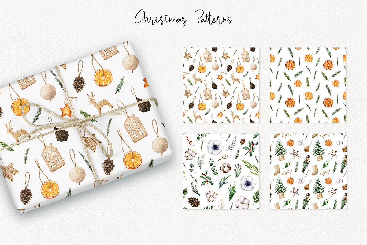 Zero Waste Christmas watercolor set, a Decorative Illustration by Natalia Fedorova (Photo 12 of 14)