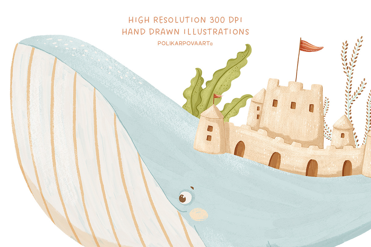 Ocean dreams - baby collection, a Decorative Illustration by polikarpovaart (Photo 2 of 17)