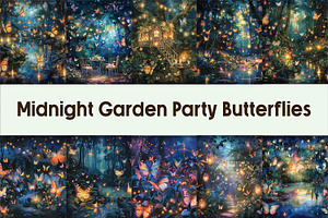 Midnight Garden Party Butterflies