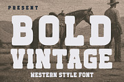 Bold Vintage, a Slab Serif Font by Fourteen Letter (Thumbnail 1 of 6)