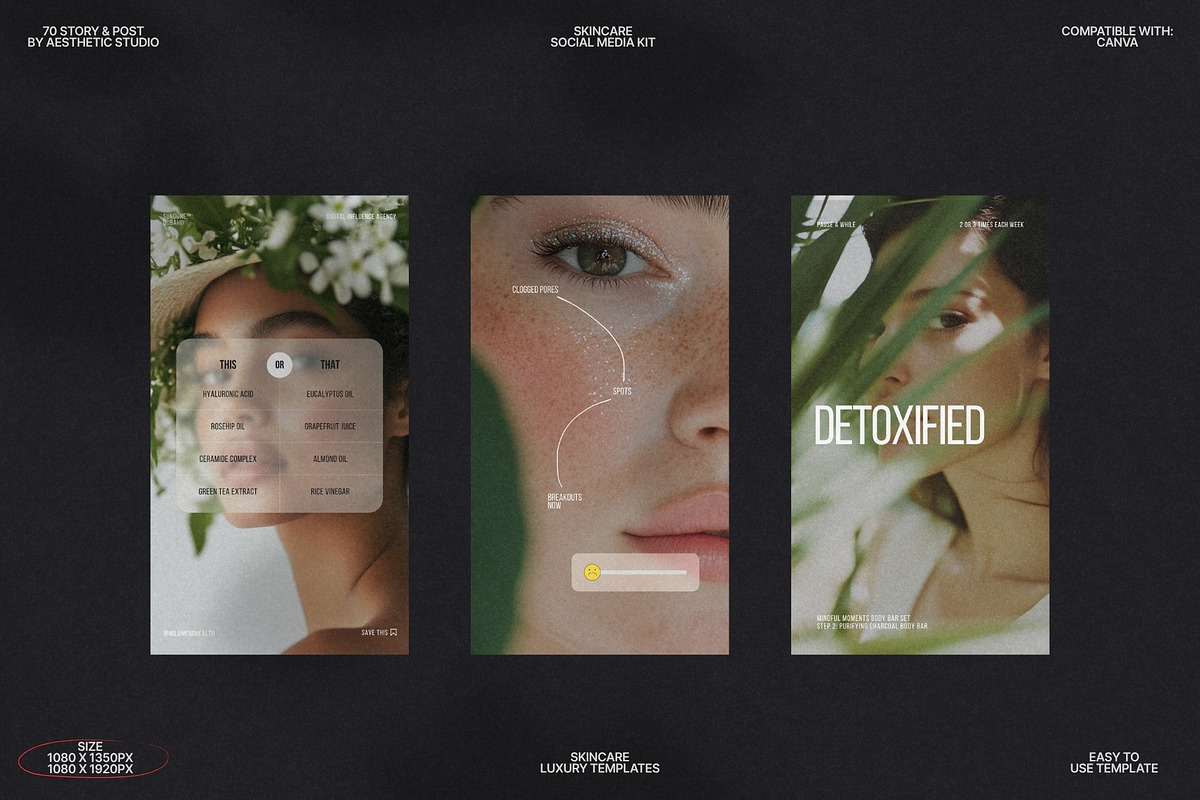 Canva Skincare Story & Post Set preview 7