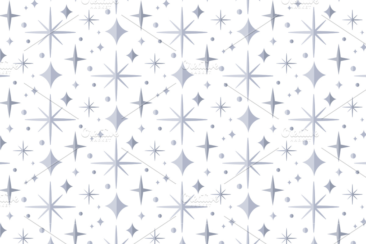 Flat Silver Stars Pattern, a Pattern Graphic by MISS CHATZ (Photo 3 of 3)
