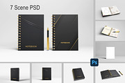 Spiral Notebook Mock-up, a Books & Magazine Mockup by Getdesign (Thumbnail 1 of 8)