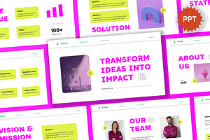 Purple Annual Report PPT, a Presentation Template by Aiyari Graphic