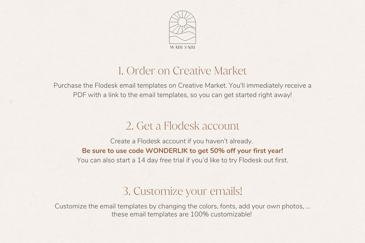 Minimal Flodesk Email Templates, an Email Template by Wonderlik Webdesign (Photo 8 of 9)