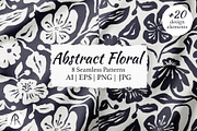 Organic Ink Abstract Floral Pattern, a Pattern Graphic by Rose Design (Thumbnail 1 of 10)