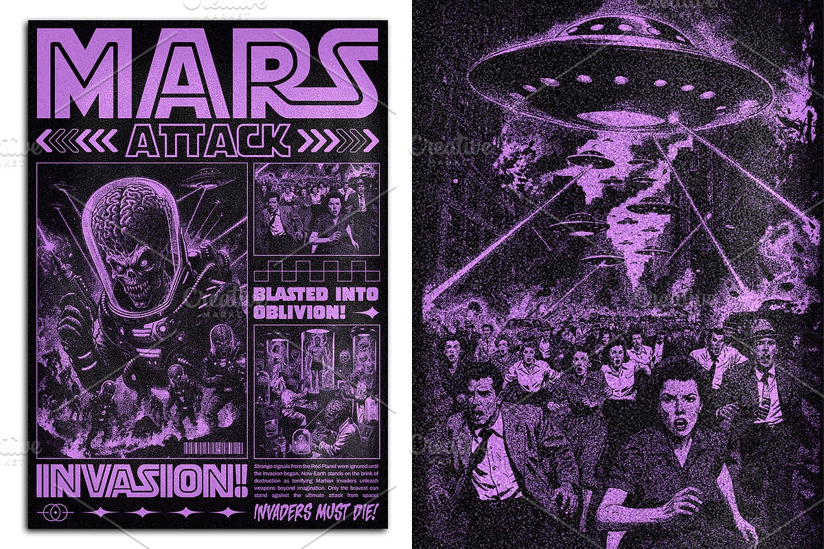 Brutalist Anomalies Poster Set, a Poster Template by Black Cat Studio (Photo 11 of 11)
