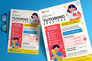 Home Tutoring Flyer, a Flyer Template by Aarley Kaiven