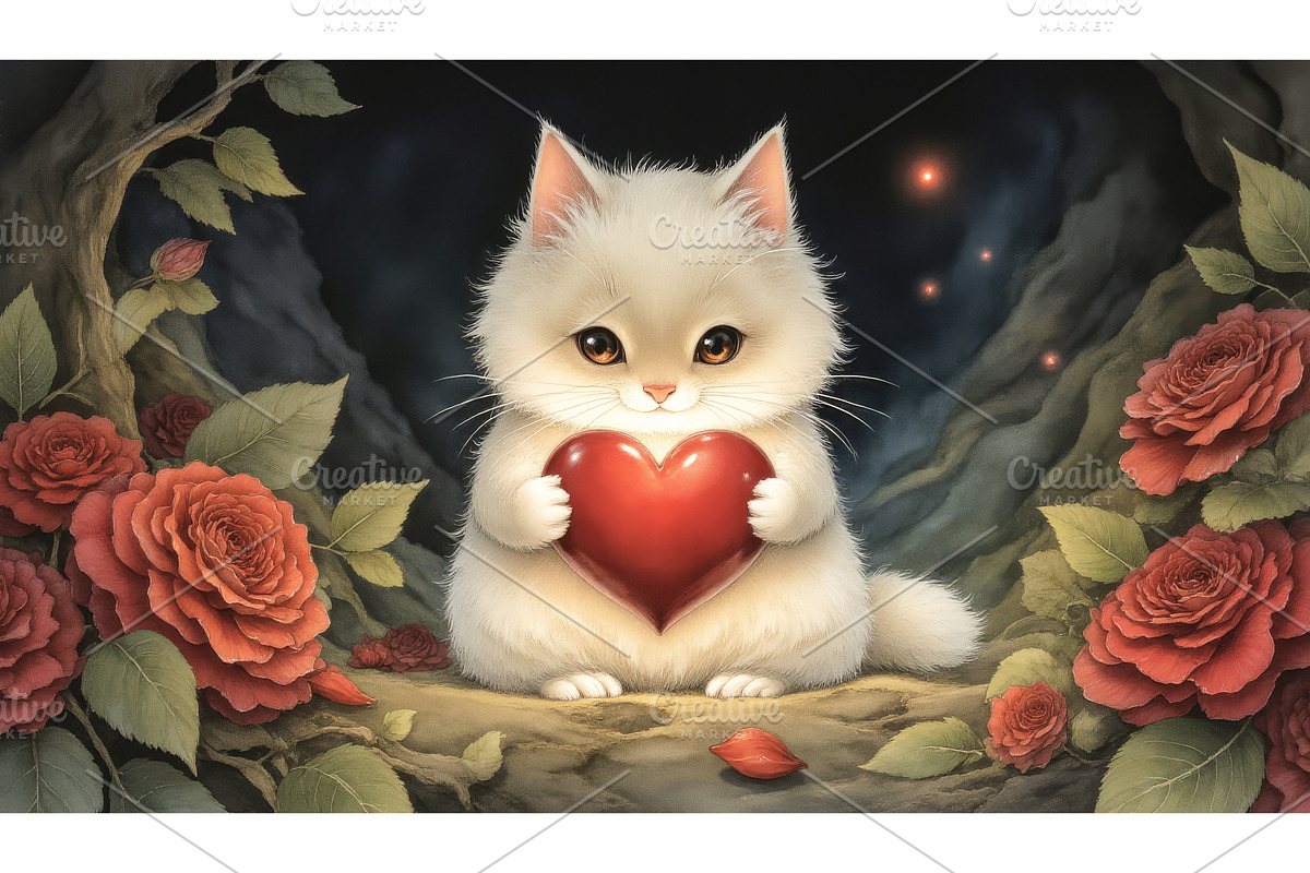 Incredibly cute fluffy kitten holds, a Graphic by TatsianaSalauyova