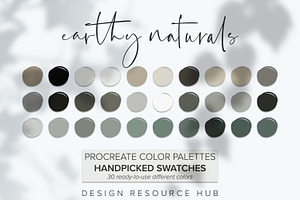 Earthy Naturals Procreate Palette