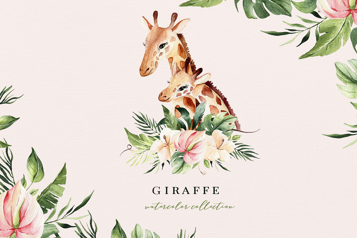 SALE WATERCOLOR BUNDLE 3000 ELEMENTS, an Animal Illustration