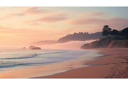surf early morning beach california, a Nature Photo by pikepicture