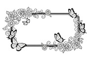Butterfly Floral Frame SVG Bundle, an Illustration by Creativeshirt (Thumbnail 15 of 31)