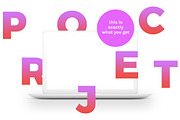 MacBook™ Mockup w/ Scattered Letters, a Device Mockup by eppearance (Thumbnail 2 of 5)
