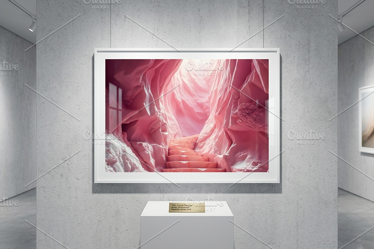 Pink Crystal Cave Stairs Stock Photo, a Nature Photo by Aura Canyon HQ (Photo 5 of 8)