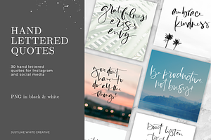 Handwritten Quotes, a Templates & Theme by Just Like White Creative