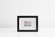 5 Black Photo Frame Mockups, a Print Template by Gabor Monori (Thumbnail 3 of 5)