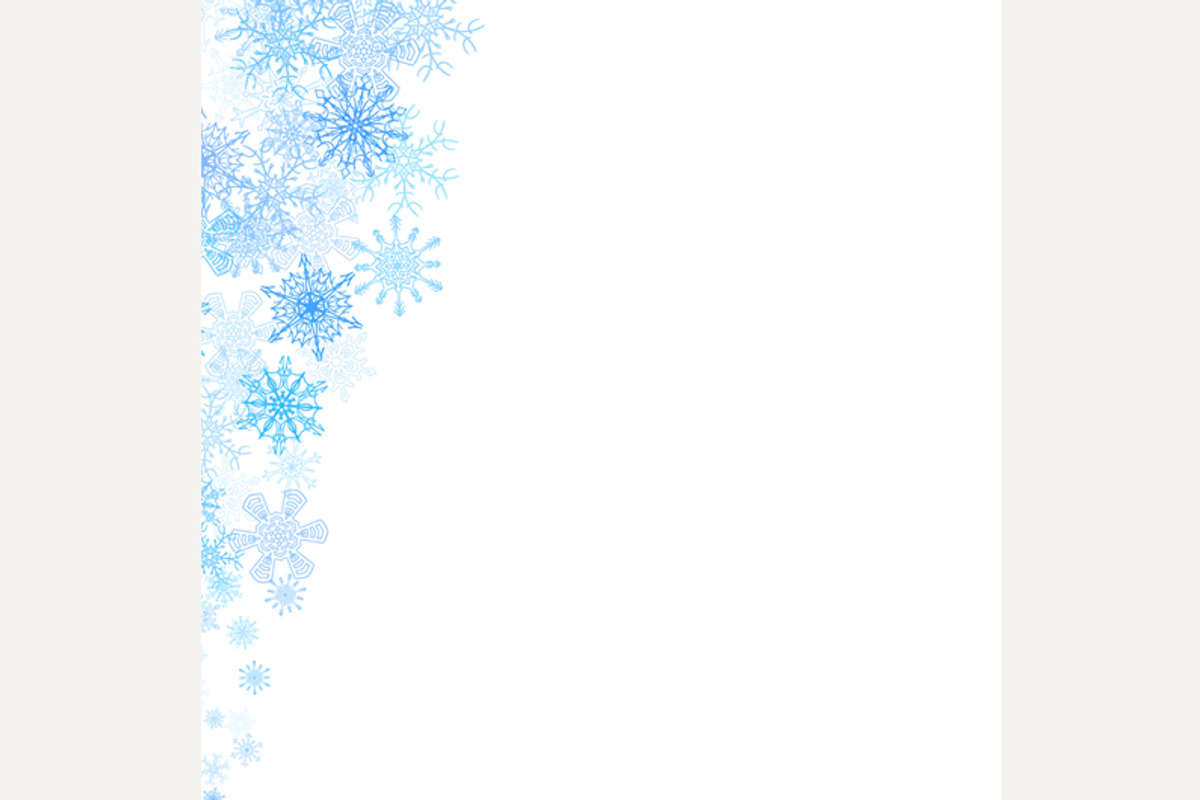 Corner frame with snowflakes, a Background Graphic by Swillklitch