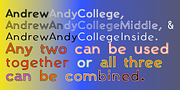 AndrewAndyCollege, a Sans Serif Font by Ingrimayne Type (Thumbnail 5 of 5)
